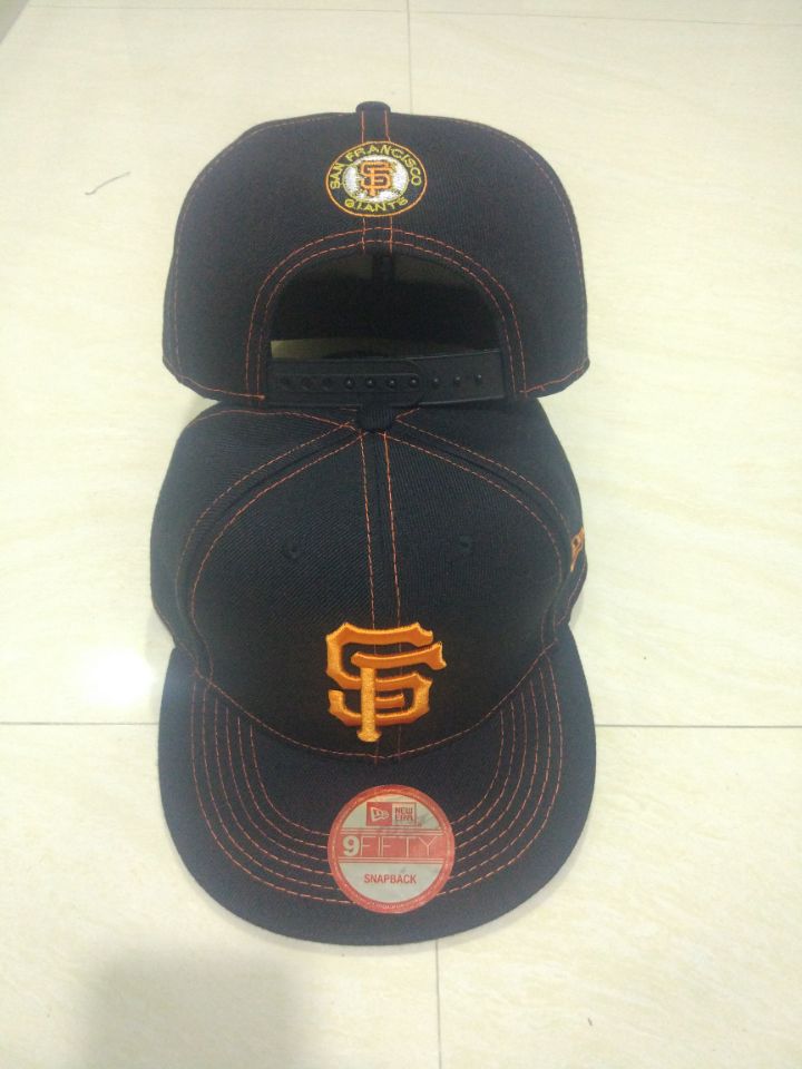 San Francisco Giants Team Logo Black Adjustable Hat LT - Click Image to Close