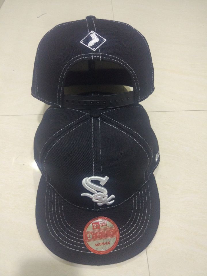 White Sox Team Logo Black Adjustable Hat LT