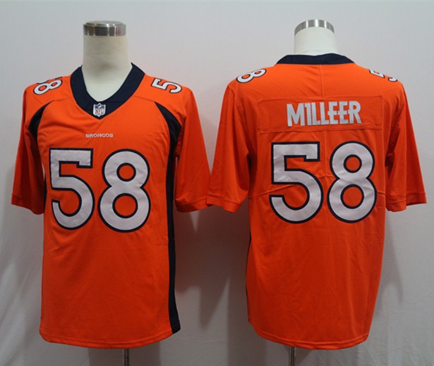 Nike Broncos 58 Von Miller Orange Vapor Untouchable Limited Jersey