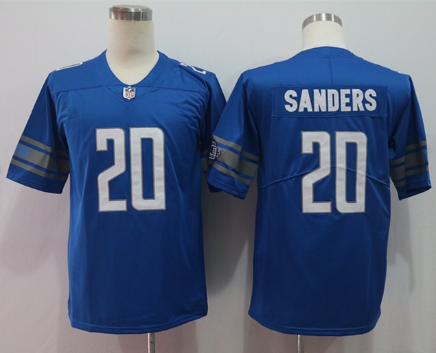 Nike Lions 20 Barry Sanders Blue Vapor Untouchable Limited Jersey