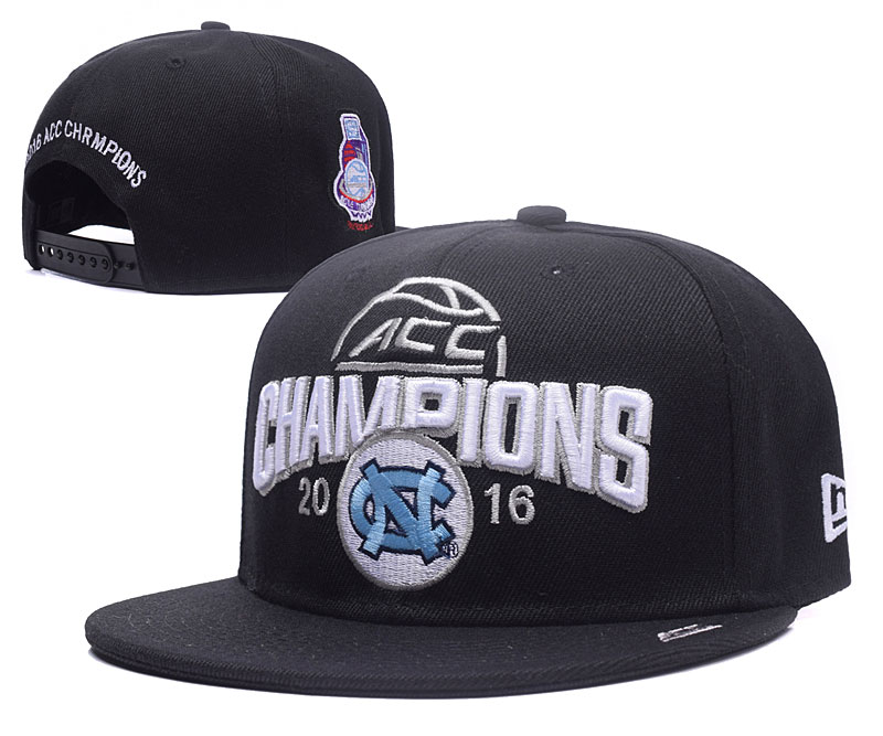 North Carolina Tar Heels Team Logo Black 2016 Champions Adjustable Hat GS