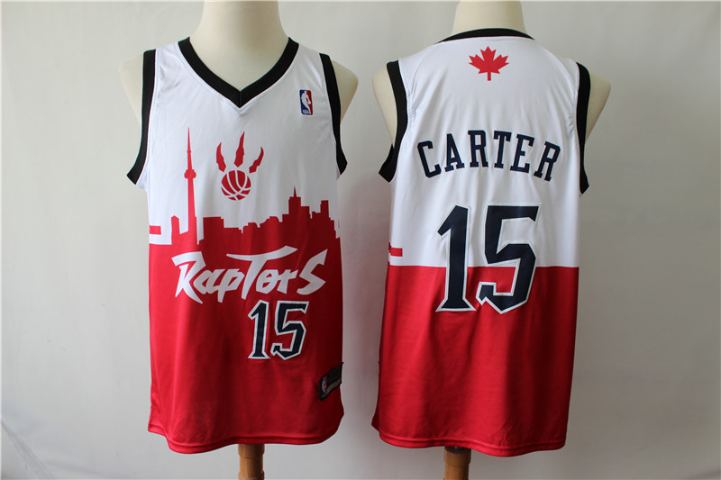 Raptors 15 Vince Carter White Red 2019 City DNA Swingman Jersey - Click Image to Close