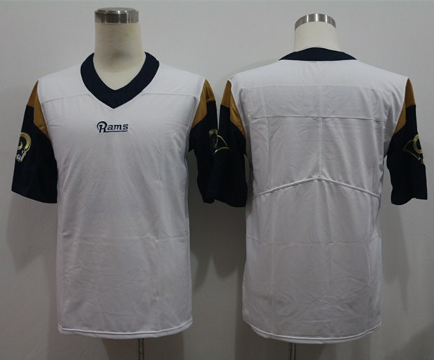 Nike Rams Blank White Vapor Untouchable Limited Jersey