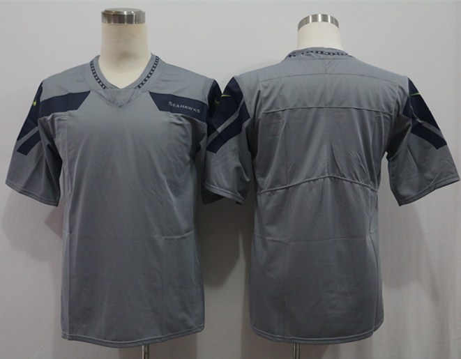 Nike Seahawks Blank Gray Vapor Untouchable Limited Jersey