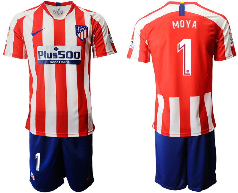 2019-20 Atletico Madrid 1 MOYA Home Soccer Jersey - Click Image to Close