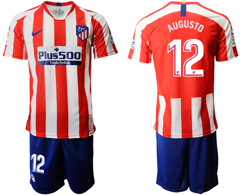 2019-20 Atletico Madrid 12 AUGUSTO Home Soccer Jersey