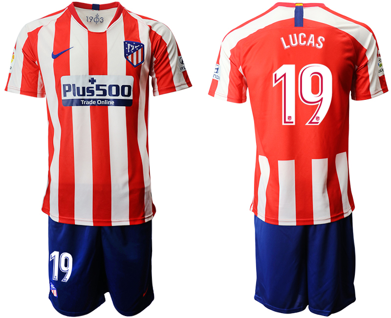 2019-20 Atletico Madrid 19 LUCAS Home Soccer Jersey - Click Image to Close