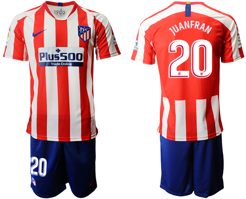 2019-20 Atletico Madrid 20 JUANFRAN Home Soccer Jersey - Click Image to Close