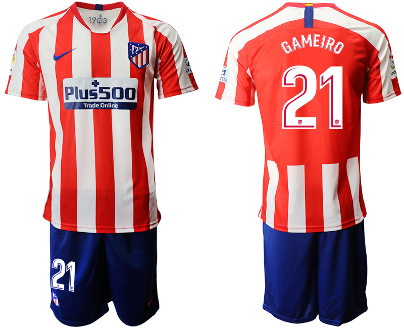 2019-20 Atletico Madrid 21 GAMEIRO Home Soccer Jersey