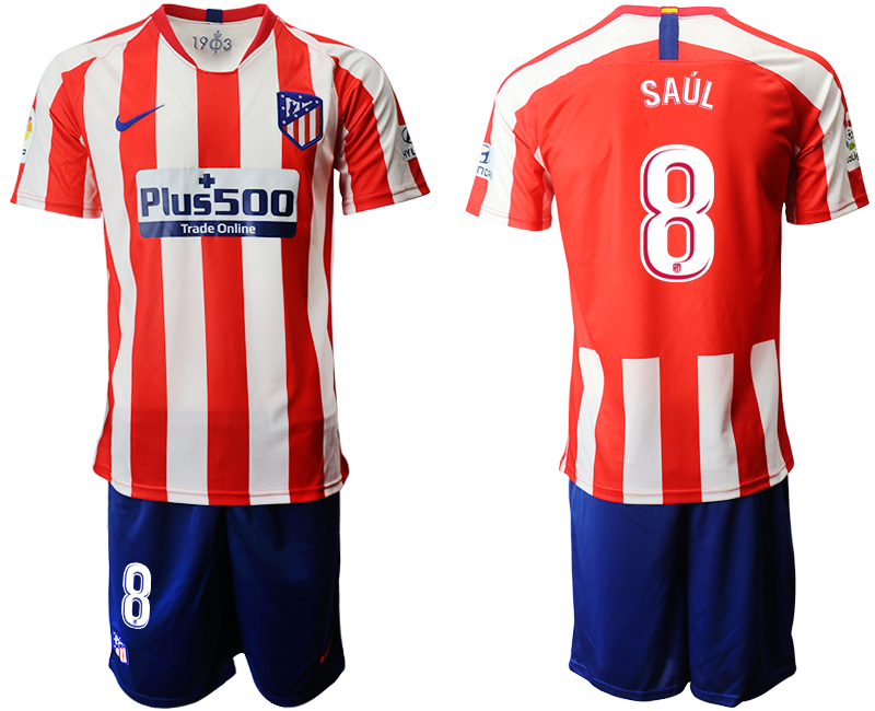 2019-20 Atletico Madrid 8 SAUL Home Soccer Jersey