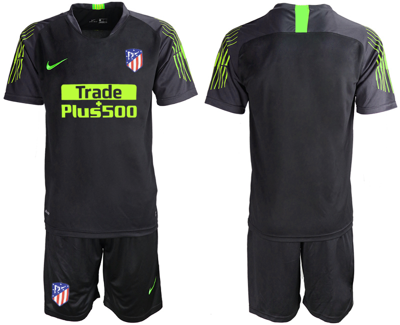 2019-20 Atletico Madrid Black Goalkeepe Soccer Jersey - Click Image to Close
