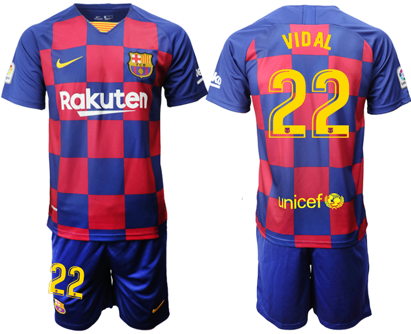 2019-20 Barcelona 22 VIDAL Home Soccer Jersey
