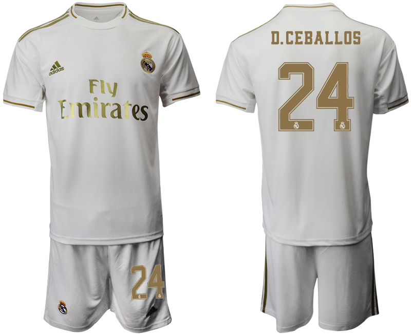 2019-20 Real Madrid 24 D.CEBALLOS Home Soccer Jersey