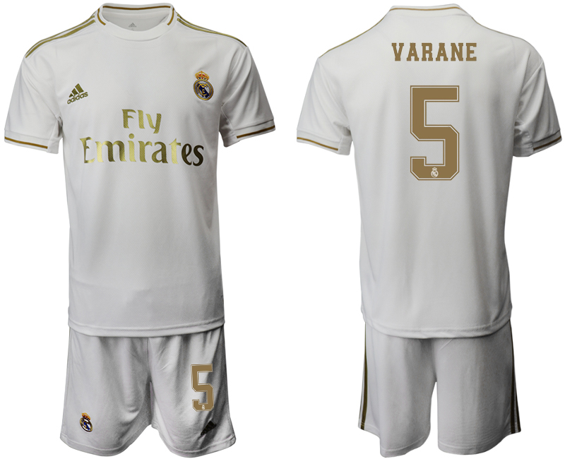 2019-20 Real Madrid 5 VARANE Home Soccer Jersey