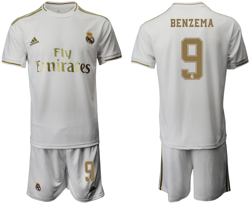 2019-20 Real Madrid 9 BENZEMA Home Soccer Jersey