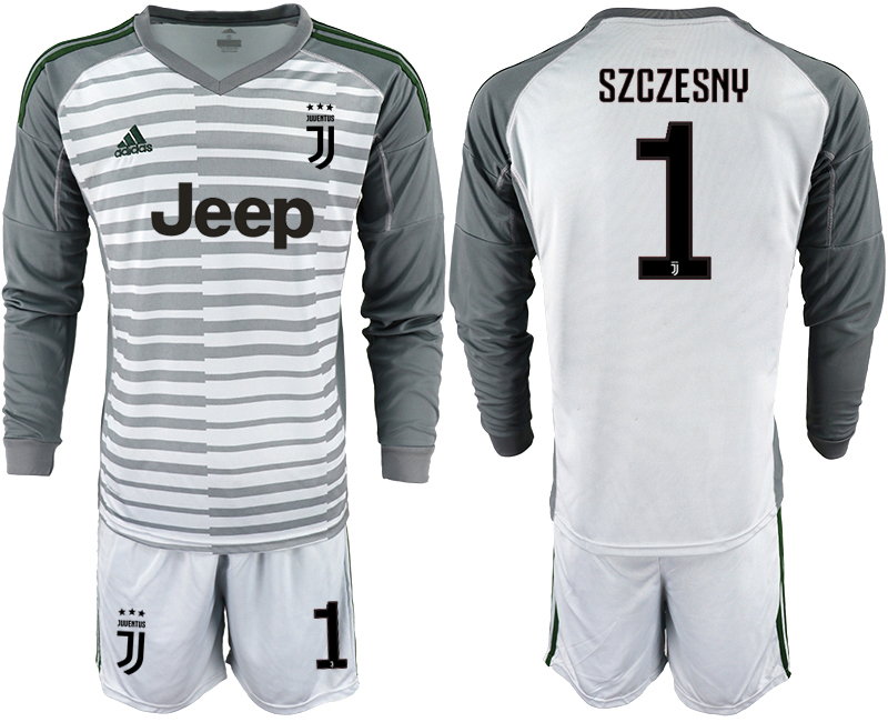 2019-20 Juventus 1 SZCZESNY Gray Long Sleeve Goalkeeper Soccer Jersey