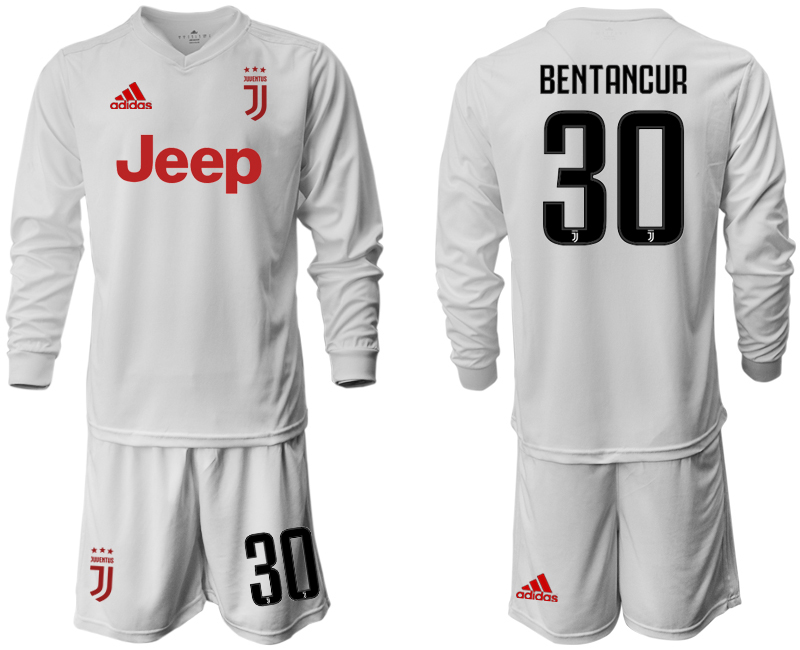 2019-20 Juventus 30 BENTANCUR Long Sleeve Away Soccer Jersey - Click Image to Close