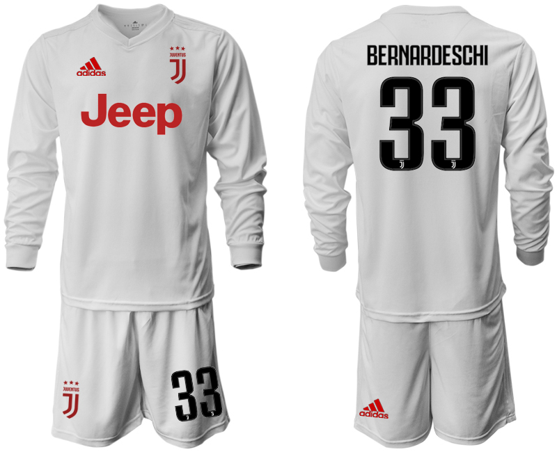 2019-20 Juventus 33 BERNARDESCHI Long Sleeve Away Soccer Jersey - Click Image to Close
