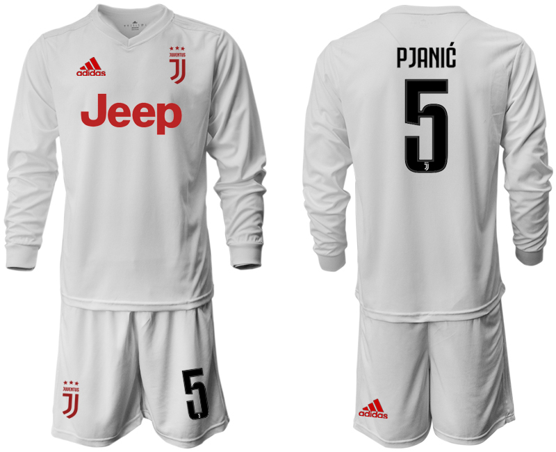 2019-20 Juventus 5 PJANIC Long Sleeve Away Soccer Jersey
