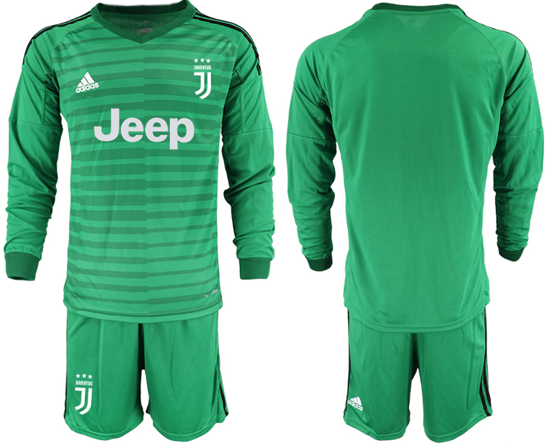 2019-20 Juventus Green Long Sleeve Goalkeeper Soccer Jersey - Click Image to Close