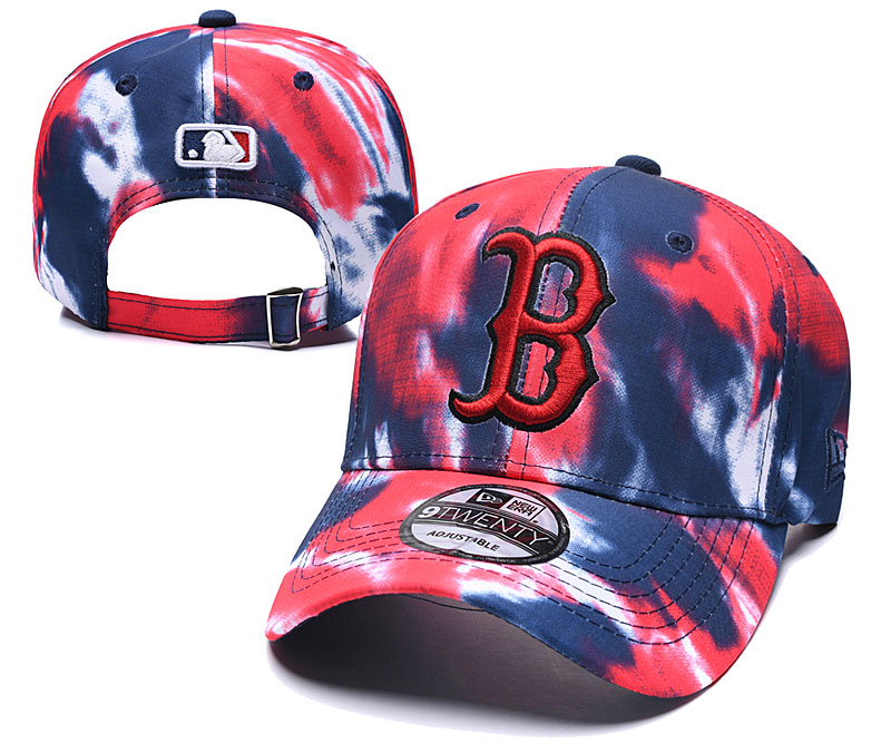 Red Sox Team Logo Red Navy Peaked Adjustable Fashion Hat YD