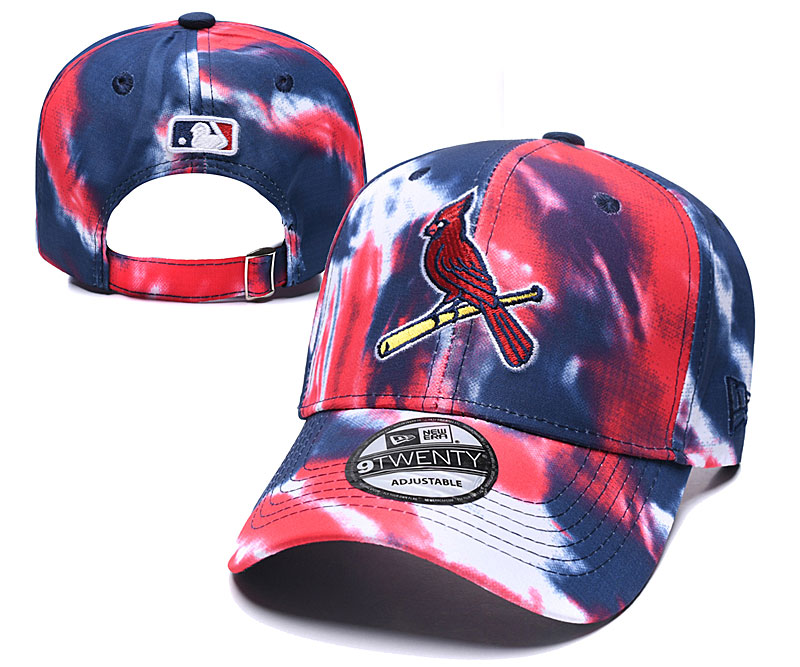 St. Louis Cardinals Team Logo Red Navy Peaked Adjustable Fashion Hat YD