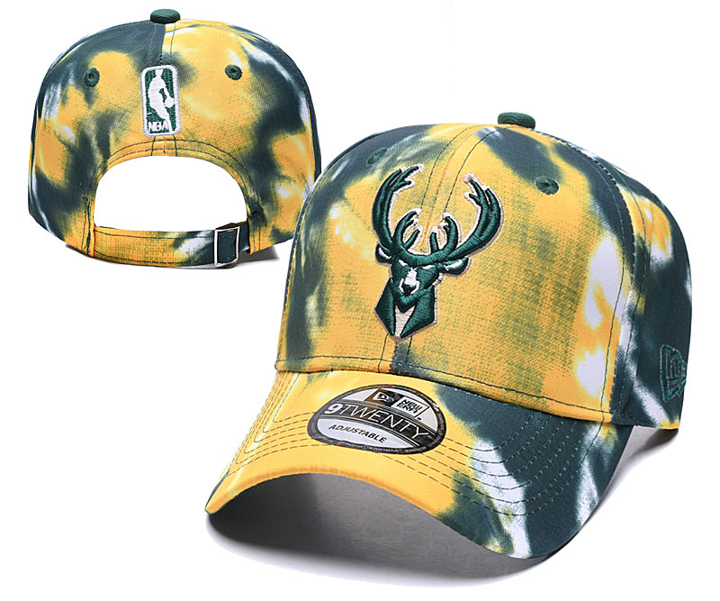 Bucks Team Logo Yellow Peaked Adjustable Fashion Hat YD