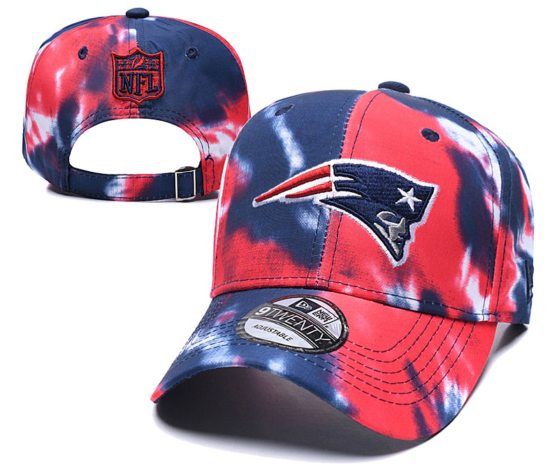 Patriots Team Logo Red Navy Peaked Adjustable Fashion Hat YD - Click Image to Close