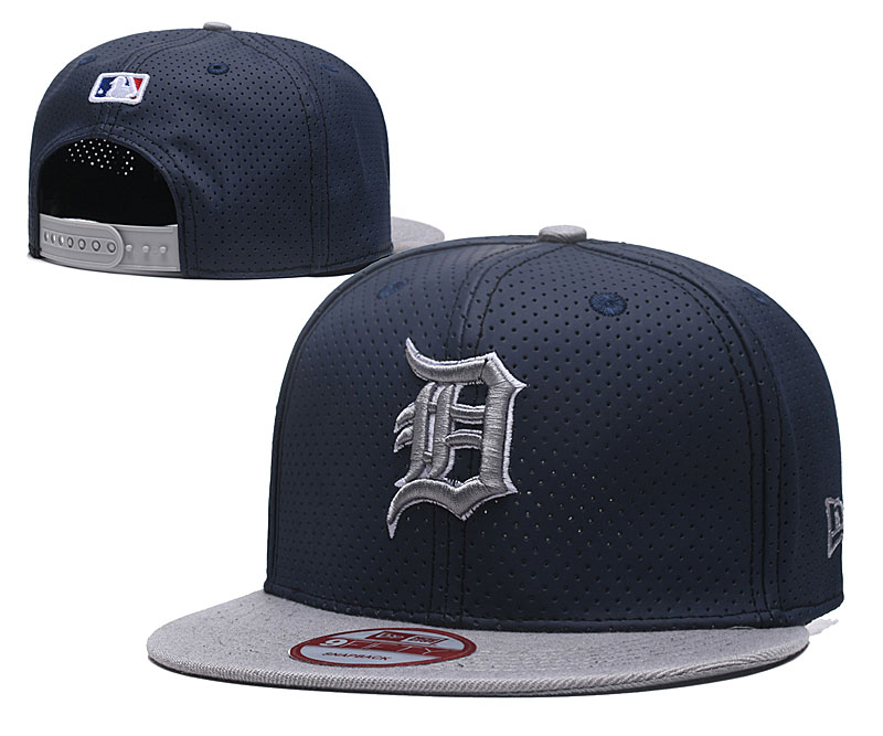Tigers Team Logo Navy Gray Adjustable Hat TX