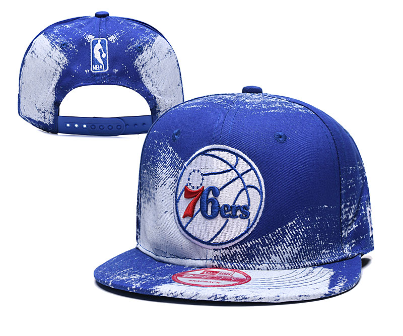 76ers Team Logo Bule White Adjustable Hat YD