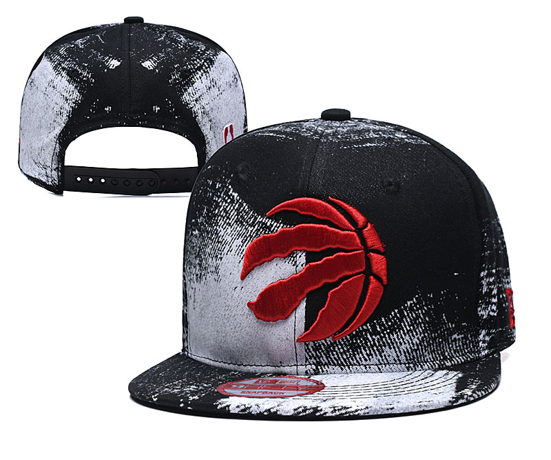 Raptors Team Logo Black White Adjustable Hat YD