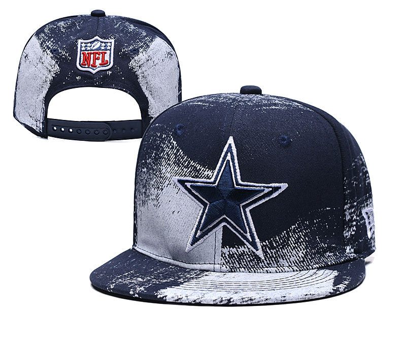 Cowboys Team Logo Navy White Adjustable Hat YD