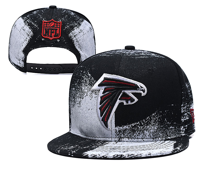 Falcons Team Logo Black White Adjustable Hat YD