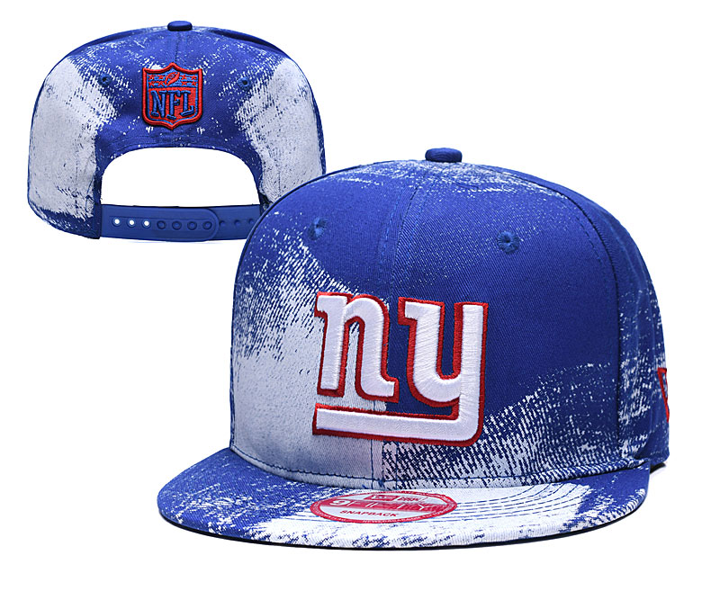 New York Giants Team Logo Royal White Adjustable Hat YD