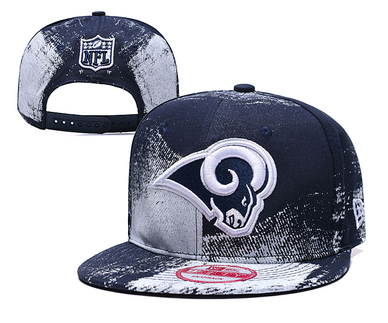Rams Team Logo Navy White Adjustable Hat YD