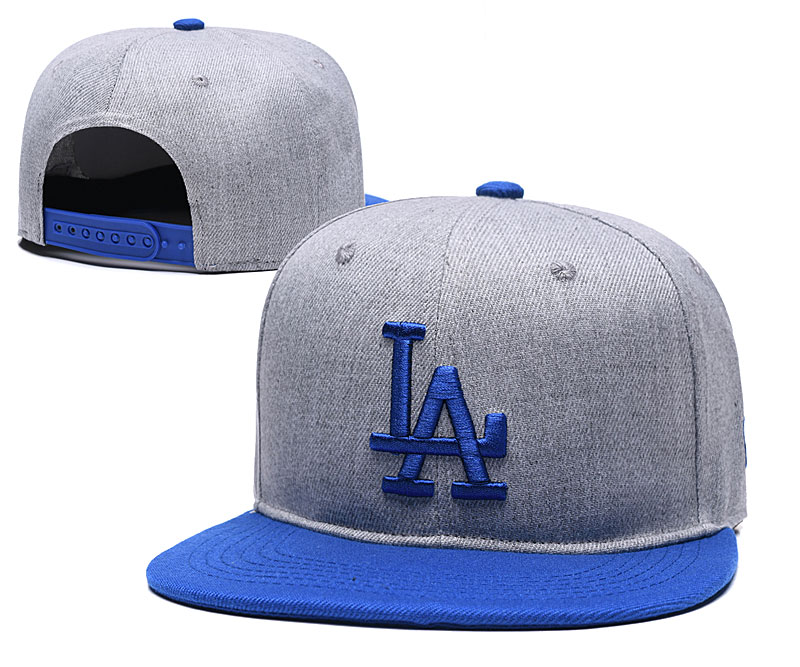 Dodgers Team Logo Gray Royal Adjustable Hat TX