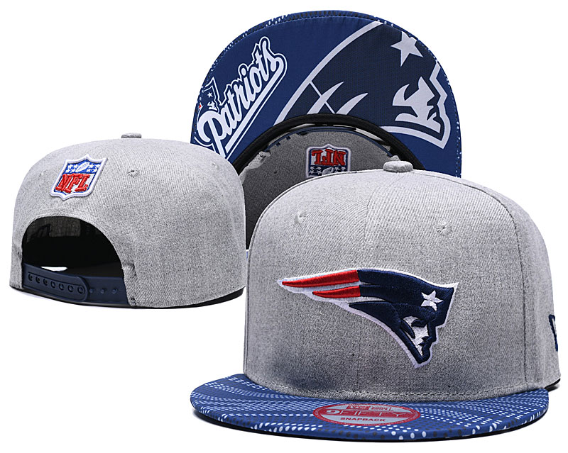 Patriots Team Logo Gray Blue Adjustable Hat TX