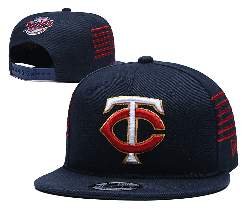 Twins Team Logo Navy Adjustable Hat YD