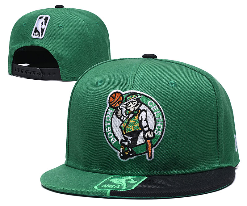 Celtics Team Logo Green Black Adjustable Hat GS
