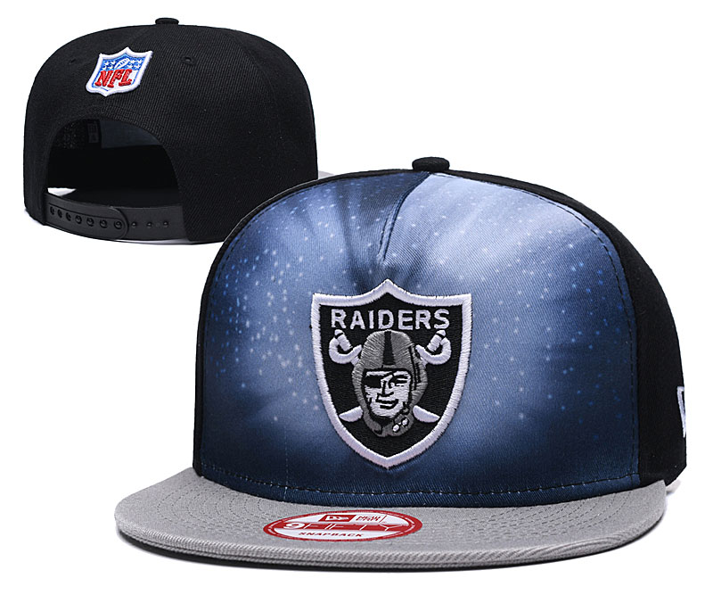 Raiders Team Logo Black Gray Adjustable Hat GS - Click Image to Close