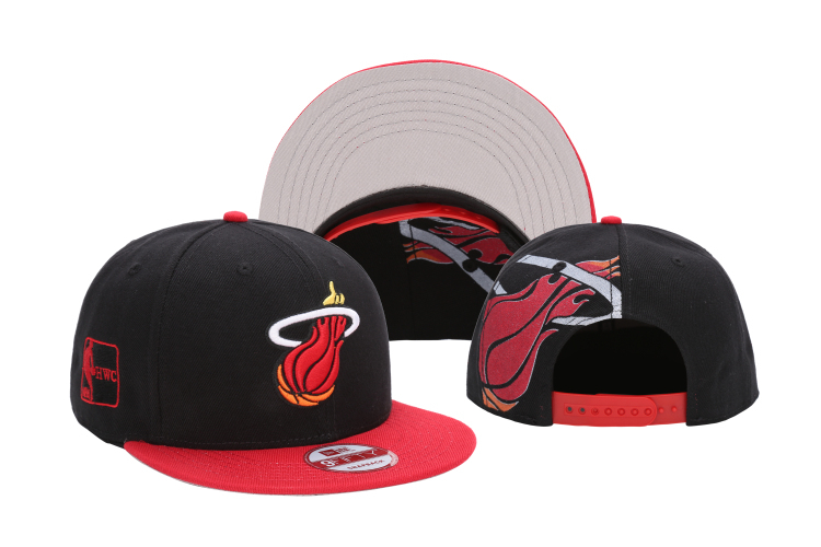 Heat Team Logo Black Red Adjustable Hat LH