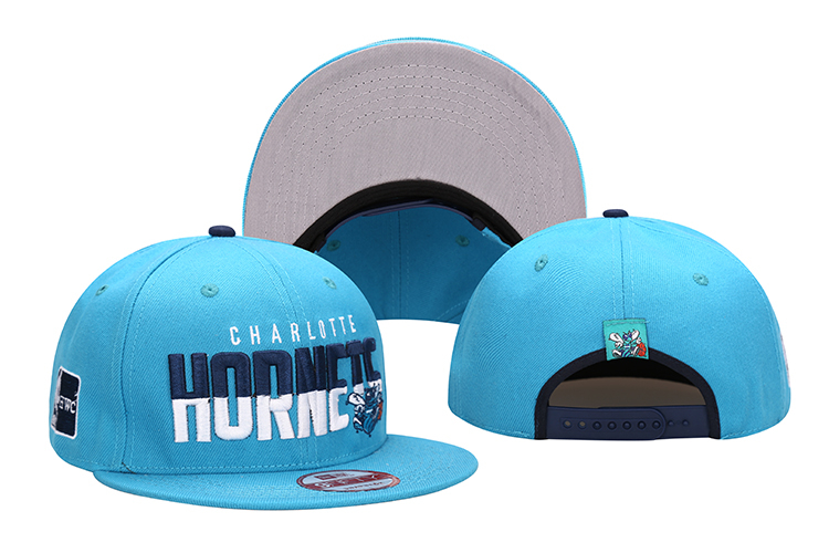Hornets Team Logo Blue Adjustable Hat LH