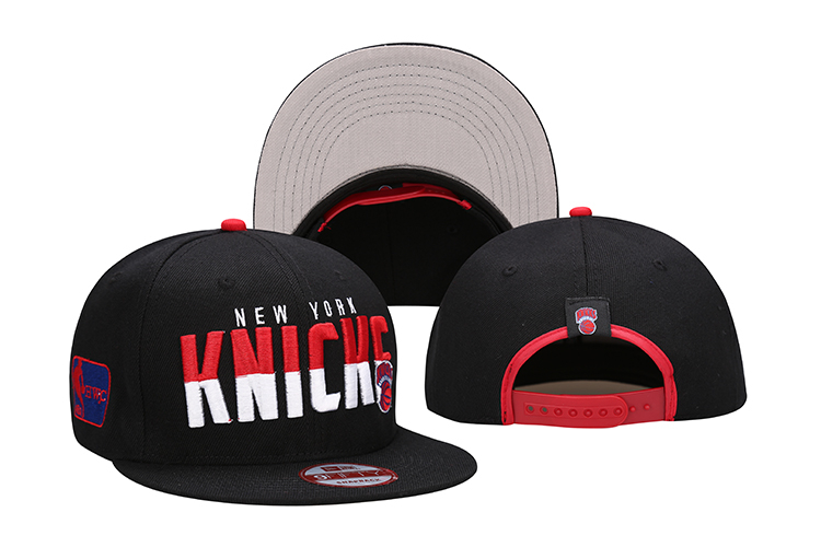 Knicks Team Logo Black Adjustable Hat LH