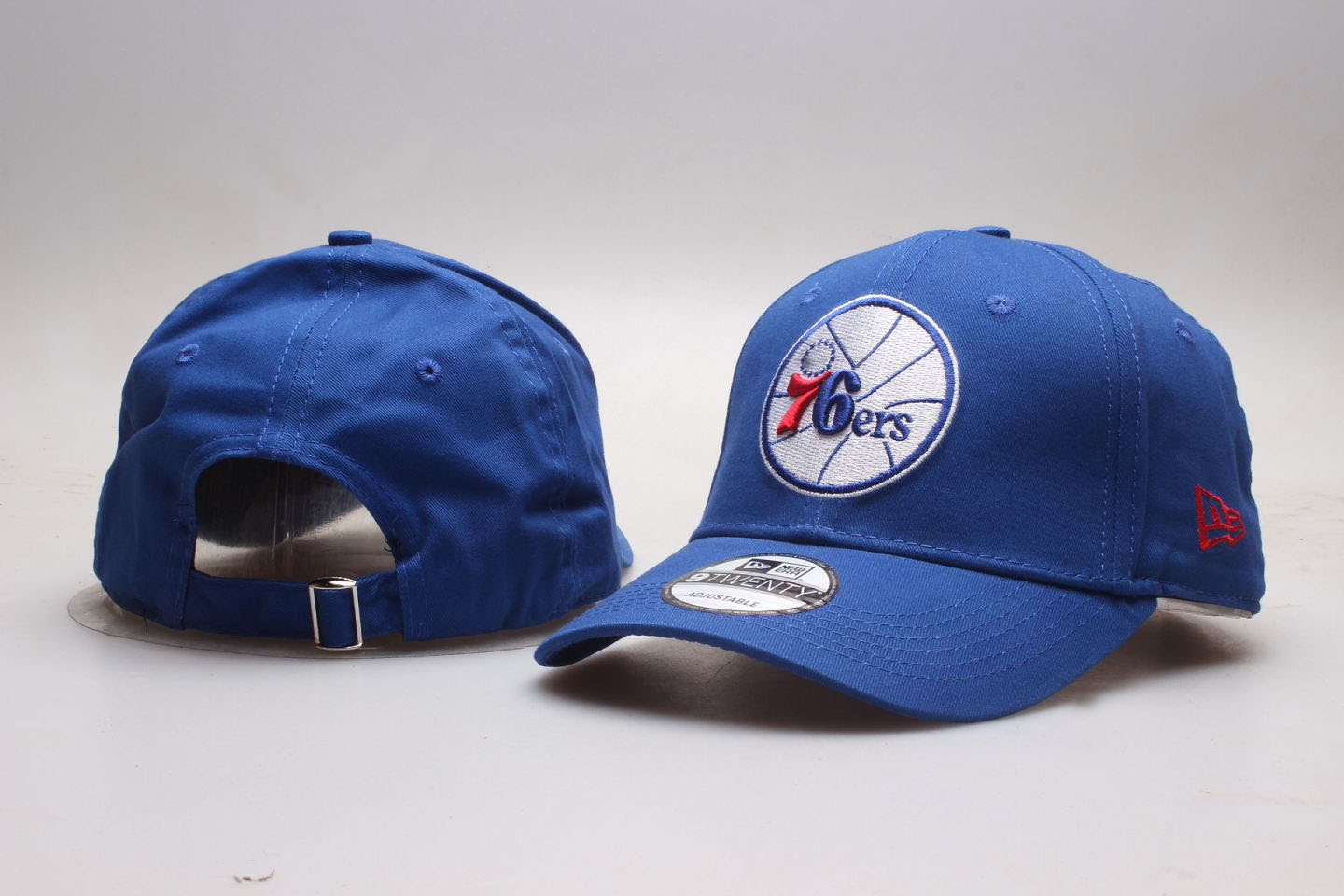 76ers Team Logo Blue Peaked Adjustable Hat YP