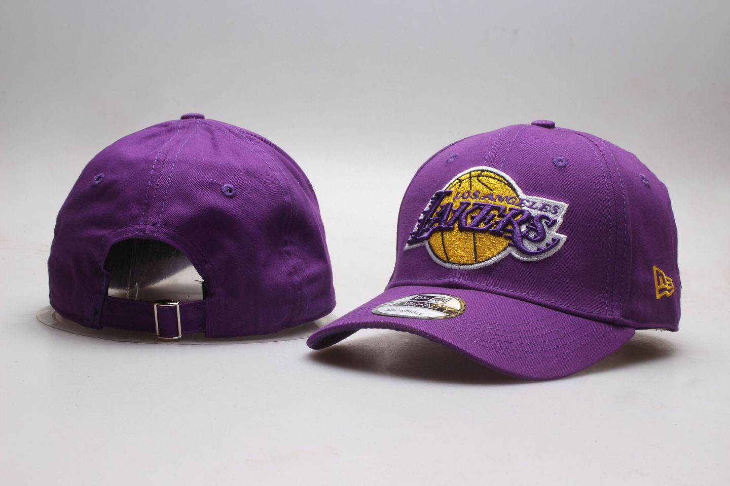 Lakers Team Logo Purple Adjustable Hat YP
