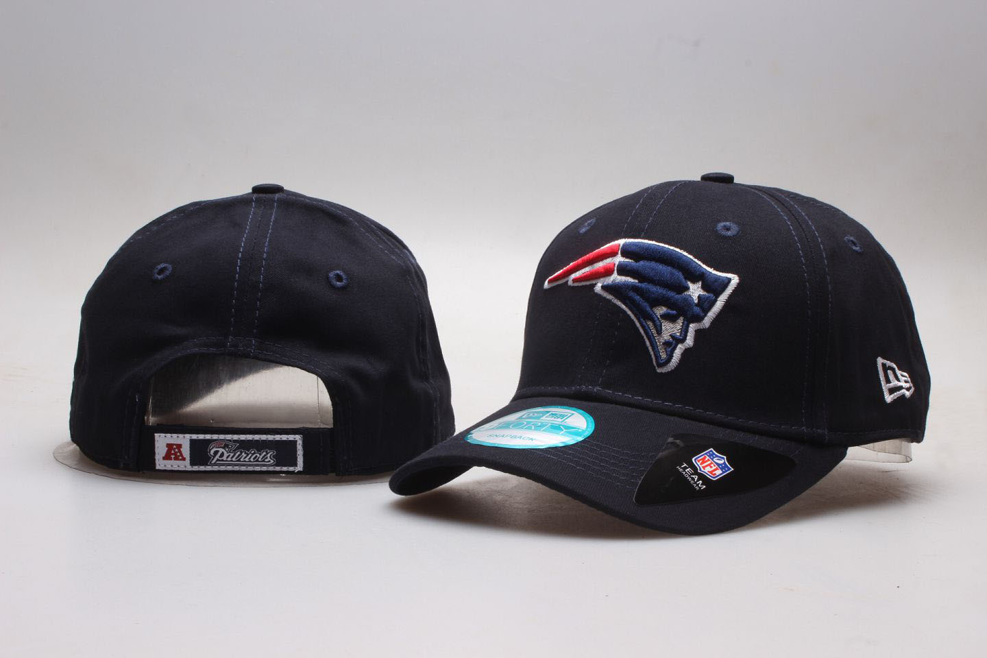 Patriots Team Logo Black Peaked Adjustable Hat YP