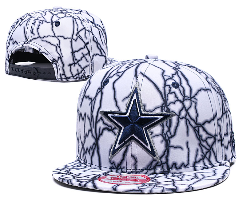 Cowboys Team Logo White Adjustable Hat TX
