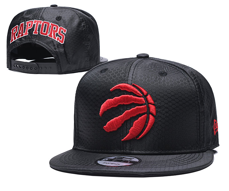 Raptors Team Logo Black Adjustable Hat TX