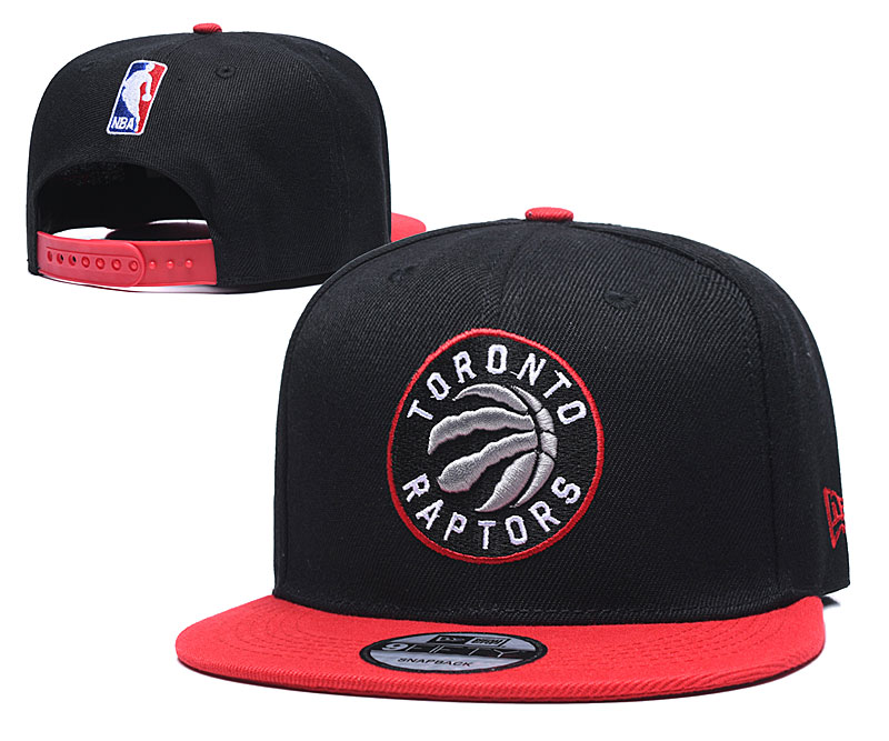 Raptors Team Logo Black Red Adjustable Hat TX