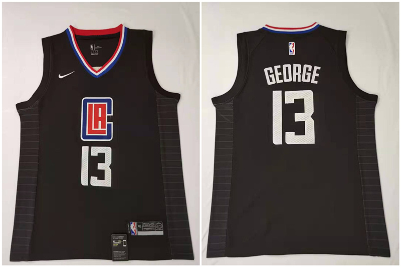 Clippers 13 Paul George Black Nike Swingman Jersey